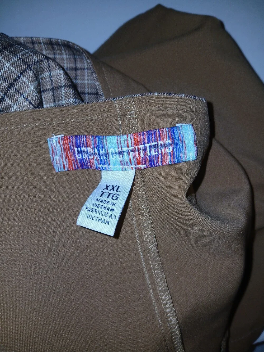 Fits 14/16 NWOT Urban Outfitters Dariah Plaid Patch Pocket Mini Skort Brown